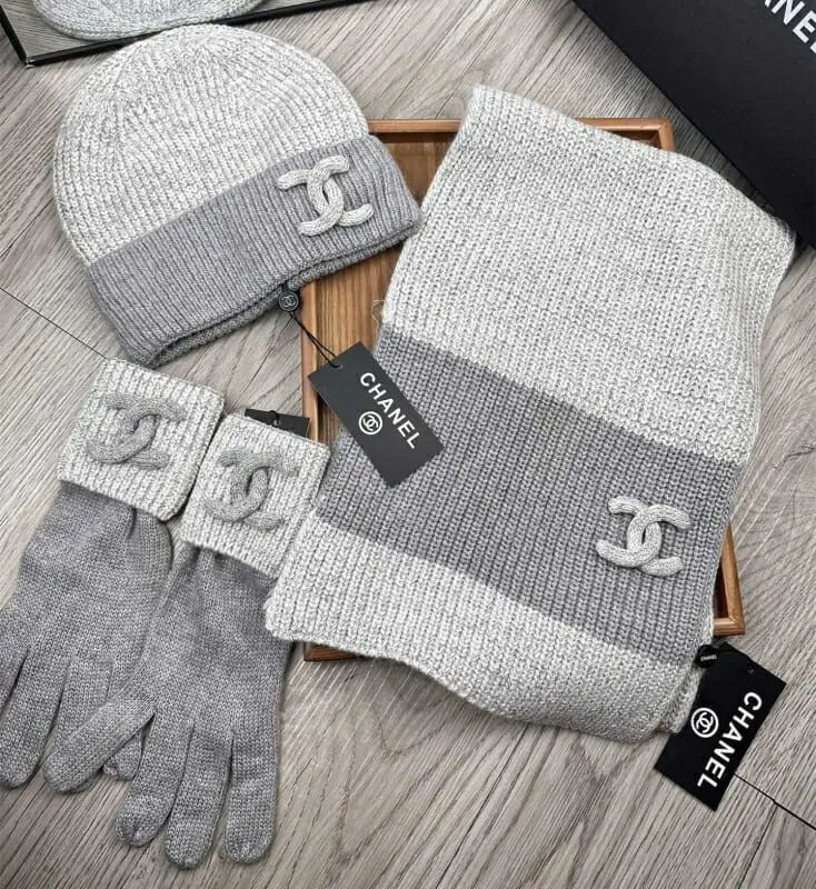 chanel hat and echapres and glove set s_126a102